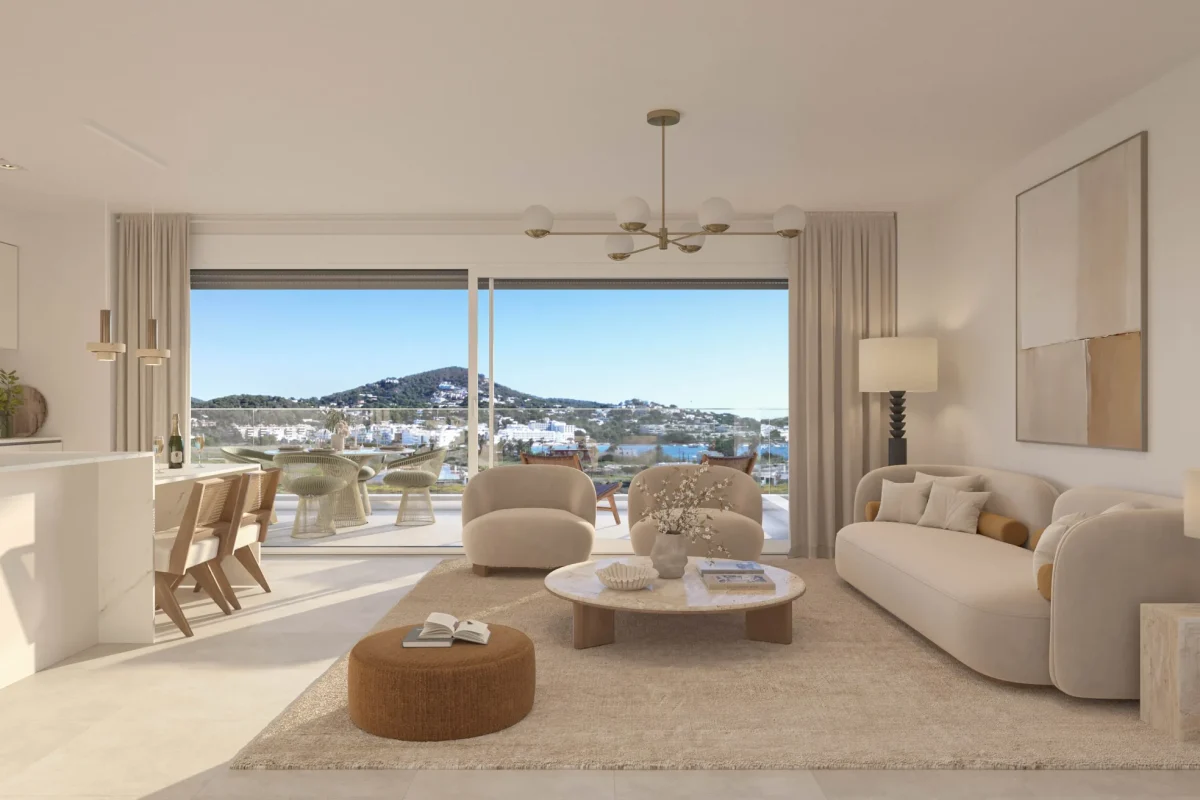 Living room and kitchen breeze ibiza